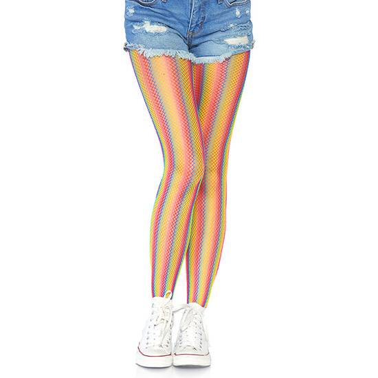 PANTUS FANTASÍA ARCOIRIS DE RAYAS MULTICOLOR - Lenceria Sexy Femenina Pantys - Sex Shop ARTICULOS EROTICOS