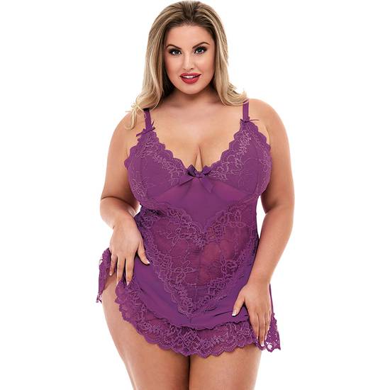 MINI LACE CHEMISE - PICARDIAS MORADO - Lenceria Sexy Femenina Picardias - Sex Shop ARTICULOS EROTICOS