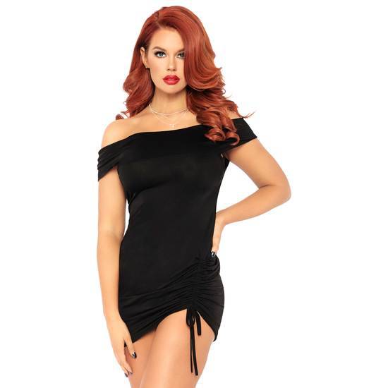 VESTIDO DE HOMBROS DESCUBIERTOS - NEGRO - Mujer Sexy Vestidos - Sex Shop ARTICULOS EROTICOS