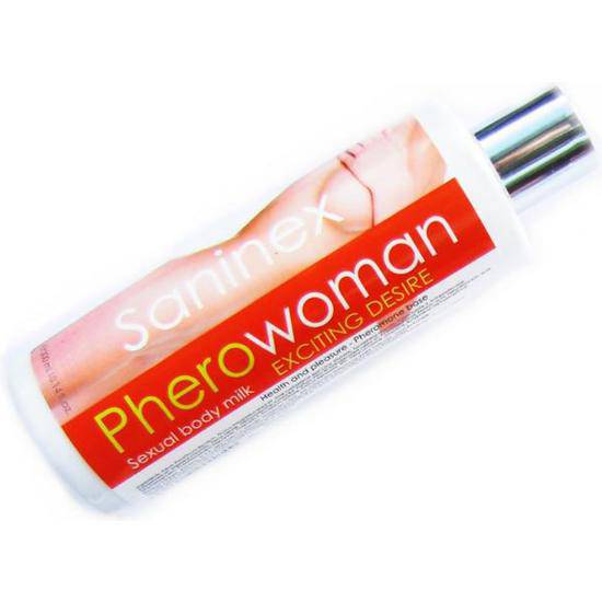 SANINEX PHEROWOMAN EXCITING DESIRE 300 ML - Cosmética Erótica Cremas Femeninas - Sex Shop ARTICULOS EROTICOS