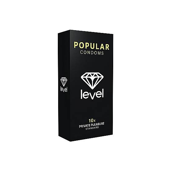 PRESERVATIVOS LEVEL POPULAR CONDOMS - 10UDS - Cosmética Erótica Preservativos Aromáticos-Sex Shop ARTICULOS EROTICOS