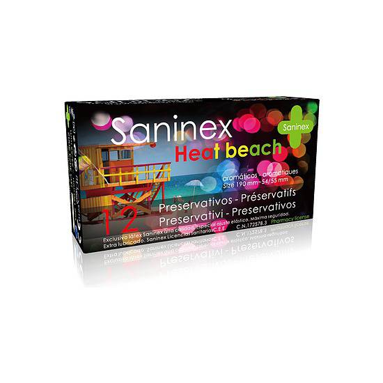 SANINEX PRESERVATIVOS HEAT BEACH 12UDS - Cosmética Erótica Preservativos Aromáticos-Sex Shop ARTICULOS EROTICOS