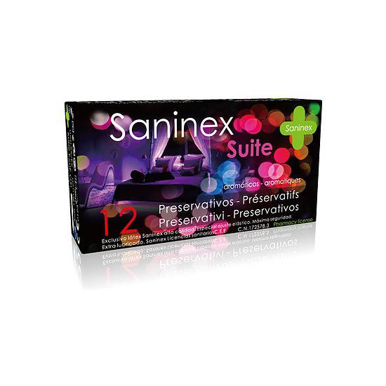 SANINEX PRESERVATIVOS SUITE 12UDS - Cosmética Erótica Preservativos Aromáticos-Sex Shop ARTICULOS EROTICOS