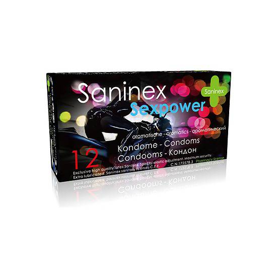 SANINEX PRESERVATIVOS ULTRA SEX POWER 12UDS - Cosmética Erótica Preservativos Aromáticos-Sex Shop ARTICULOS EROTICOS