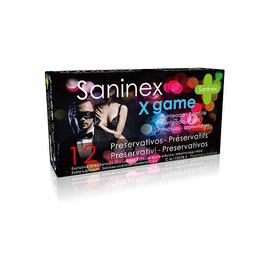 SANINEX PRESERVATIVOS X GAME PUNTEADO 12UDS - Cosmética Erótica Preservativos Aromáticos-Sex Shop ARTICULOS EROTICOS