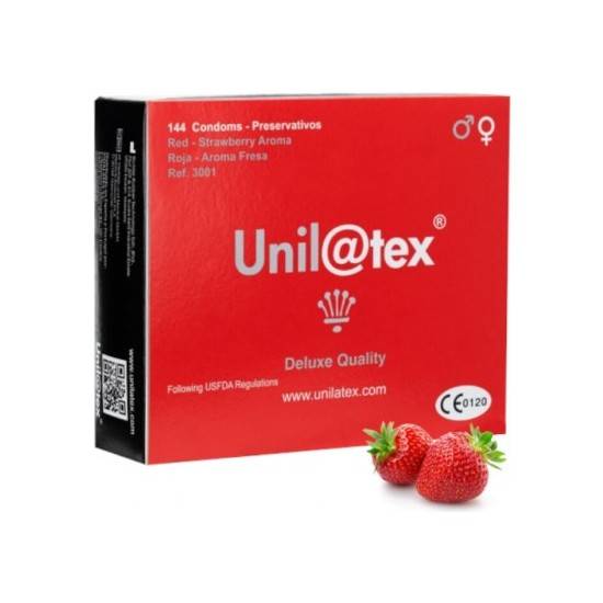 UNILATEX FRESA PRESERVATIVOS 144UDS - Cosmética Erótica Preservativos Aromáticos-Sex Shop ARTICULOS EROTICOS