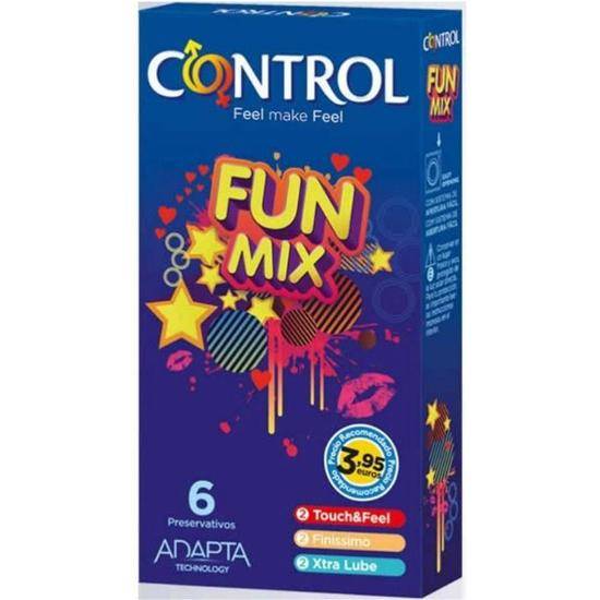 CONTROL PRESERVATIVOS FUN MIX 6 UDS - Cosmética Erótica Preservativos Natural - Sex Shop ARTICULOS EROTICOS