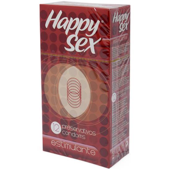 HAPPY SEX PRESERVATIVO ESTIMULANTE 12 UDS - Cosmética Erótica Preservativos Natural - Sex Shop ARTICULOS EROTICOS