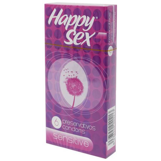 HAPPY SEX PRESERVATIVO SENSITIVE 6 UDS - Cosmética Erótica Preservativos Sensitivos-Sex Shop ARTICULOS EROTICOS