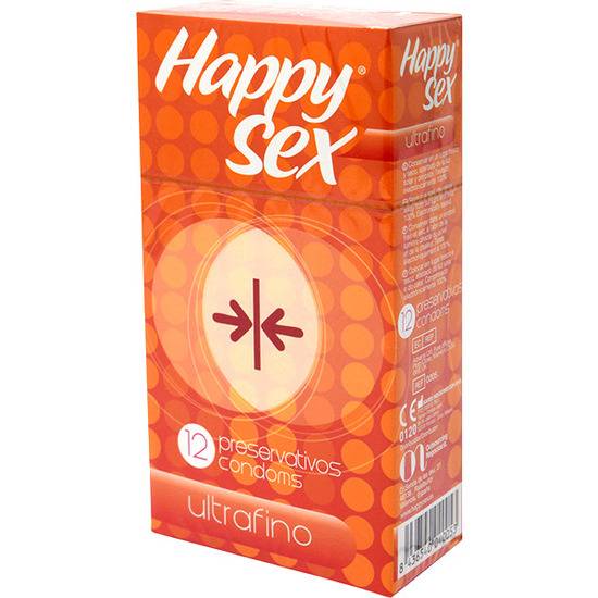 HAPPY SEX PRESERVATIVO ULTRAFINO 12 UDS - Cosmética Erótica Preservativos Sensitivos-Sex Shop ARTICULOS EROTICOS
