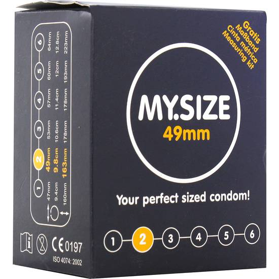 MYSIZE 49 PRESERVATIVOS 10 UDS - Cosmética Erótica Preservativos Natural - Sex Shop ARTICULOS EROTICOS