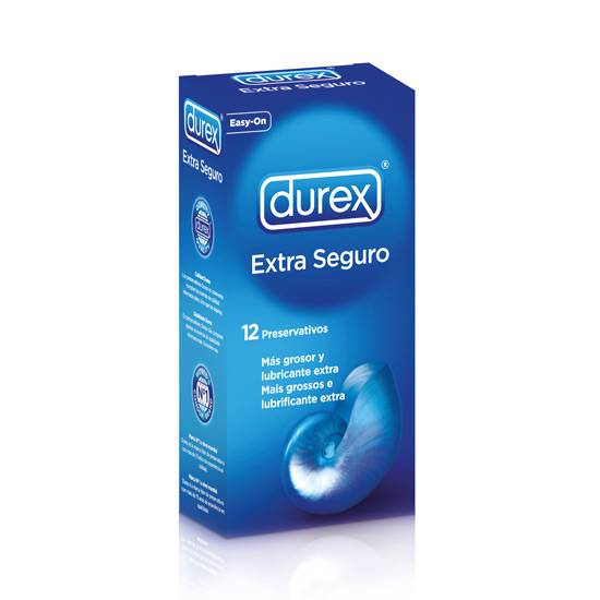 DUREX EXTRA SEGURO 12 UDS - Cosmética Erótica Preservativos Resistente-Sex Shop ARTICULOS EROTICOS