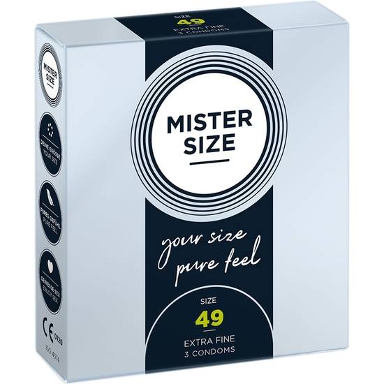 MISTER SIZE 49 (3 PACK) - EXTRA FINO - Cosmética Erótica Preservativos Resistente-Sex Shop ARTICULOS EROTICOS
