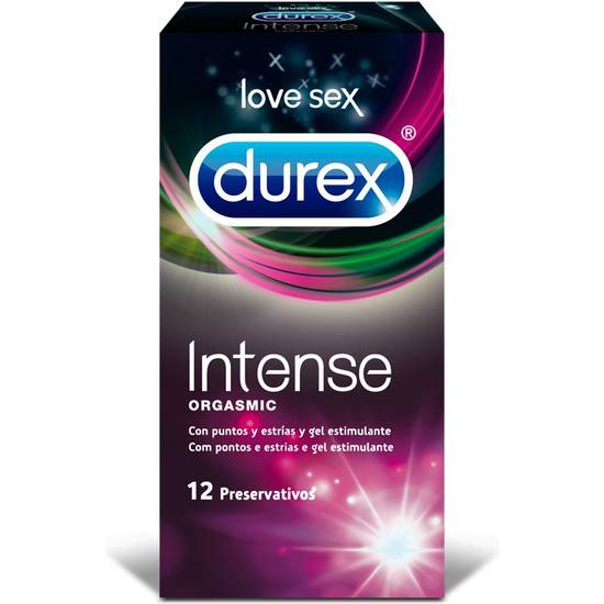 DUREX PRESERVATIVOS INTENSE ORGASMIC 12 UDS - Cosmética Erótica Preservativos Sensitivos-Sex Shop ARTICULOS EROTICOS