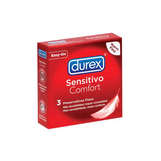 DUREX SENSITIVO COMFORT 3 UDS - Cosmética Erótica Preservativos Sensitivos-Sex Shop ARTICULOS EROTICOS