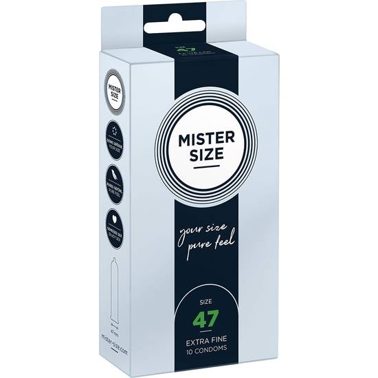 MISTER SIZE 47 (10 PACK) - EXTRA FINO - Cosmética Erótica Preservativos Sensitivos-Sex Shop ARTICULOS EROTICOS