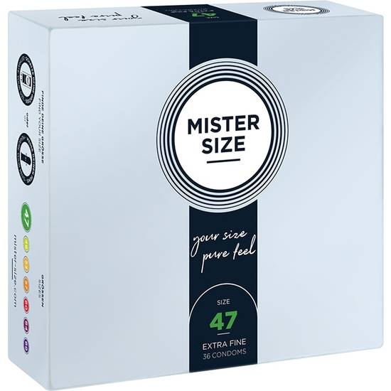 MISTER SIZE 47 (36 PACK) - EXTRA FINO - Cosmética Erótica Preservativos Sensitivos-Sex Shop ARTICULOS EROTICOS
