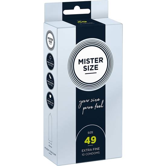 MISTER SIZE 49 (10 PACK) - EXTRA FINO - Cosmética Erótica Preservativos Sensitivos-Sex Shop ARTICULOS EROTICOS