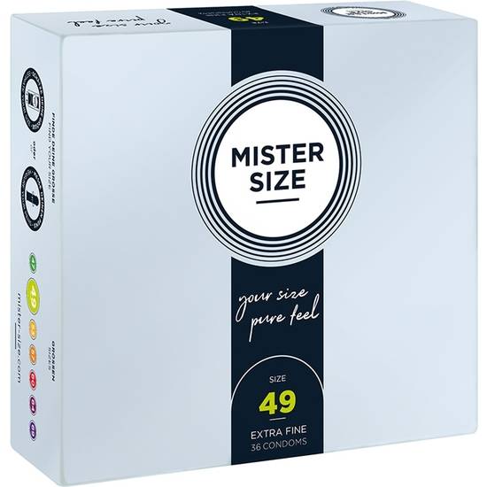 MISTER SIZE 49 (36 PACK) - EXTRA FINO - Cosmética Erótica Preservativos Sensitivos-Sex Shop ARTICULOS EROTICOS