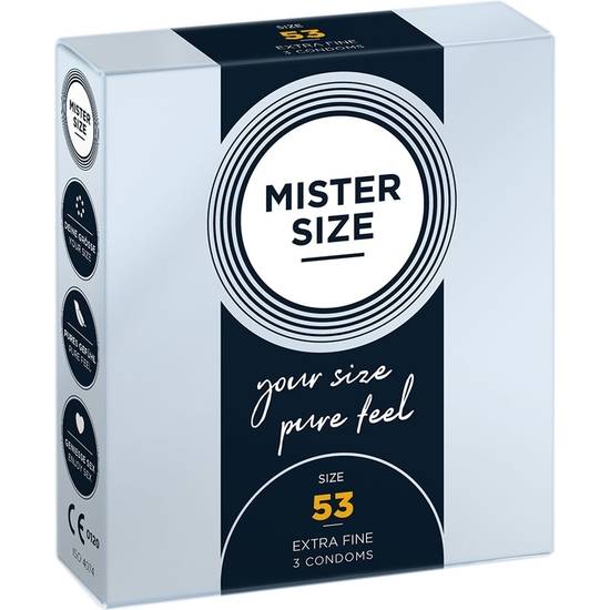 MISTER SIZE 53 (3 PACK) - EXTRA FINO - Cosmética Erótica Preservativos Sensitivos-Sex Shop ARTICULOS EROTICOS