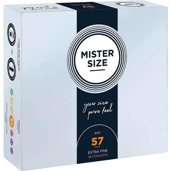 MISTER SIZE 57 (36 PACK) - EXTRA FINO - Cosmética Erótica Preservativos Sensitivos-Sex Shop ARTICULOS EROTICOS