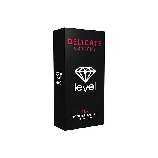 PRESERVATIVOS LEVEL DELICATE CONDOMS - 10X - Cosmética Erótica Preservativos Sensitivos-Sex Shop ARTICULOS EROTICOS