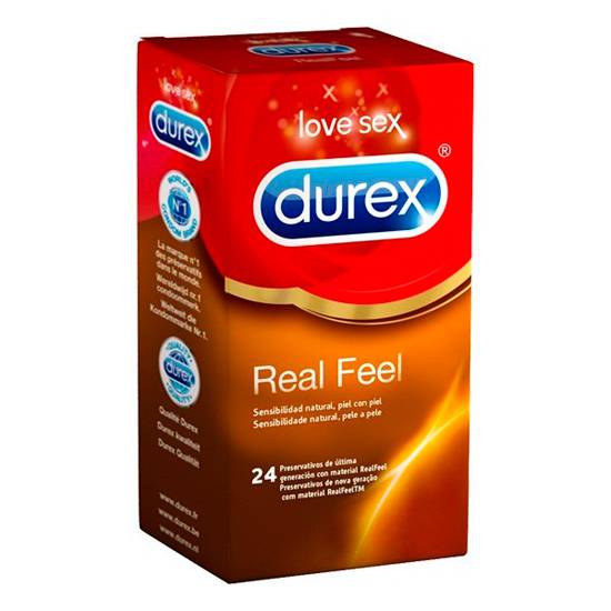 DUREX REAL FEEL 24 UDS - Cosmética Erótica Preservativos Sin Latex-Sex Shop ARTICULOS EROTICOS