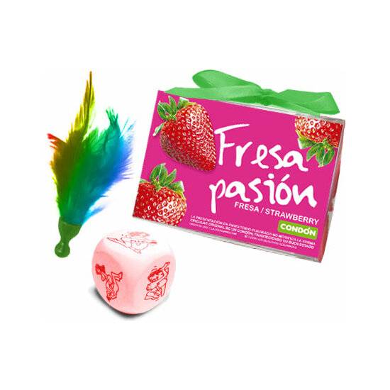 CAJA FRESA PASIÓN (DADO+CONDON+PLUMA) - Juegos Eróticos - Sex Shop ARTICULOS EROTICOS